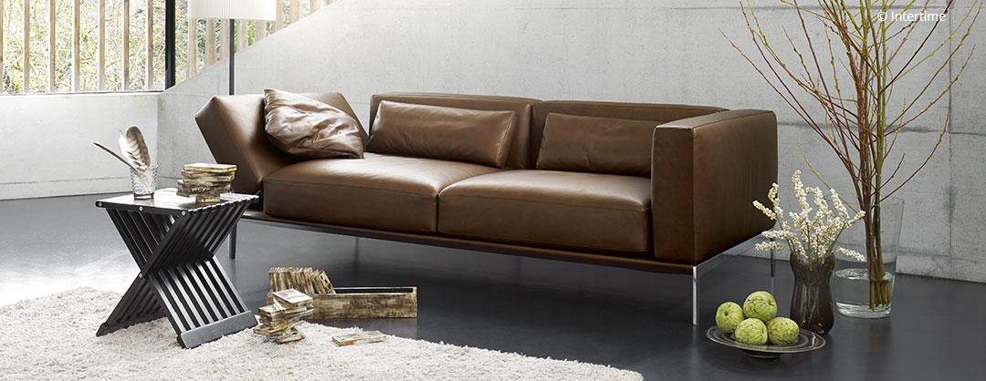 Vegetable tanned on sale leather sofa